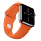 Hermes Apple Watch Series 7 GPS/ Cellular 45 mm - Space Black Stainless Steel Case - Orange Silicone Watch Band