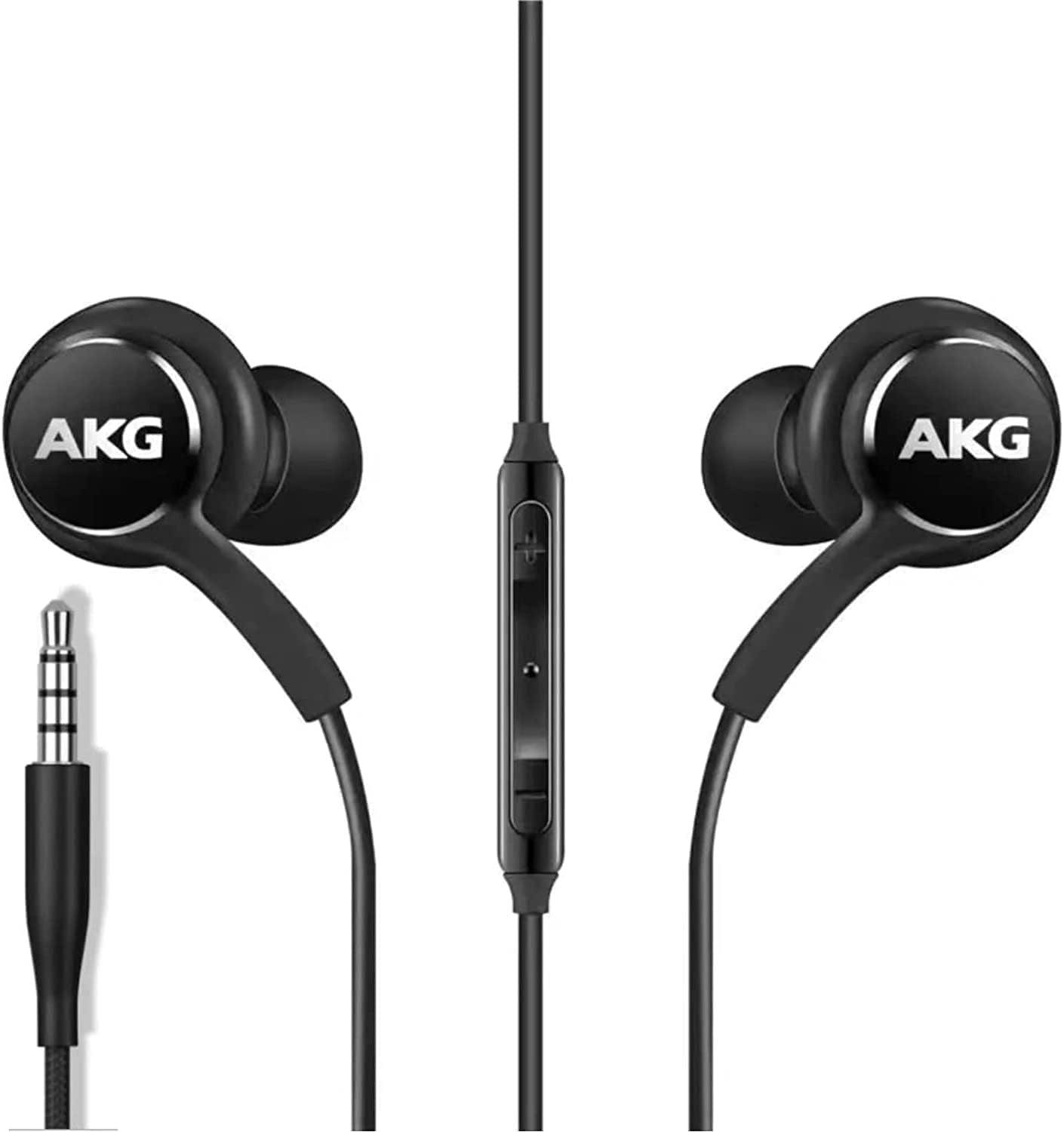 Samsung Stereo AKG Wired Headphones with Mic 2019 Two Pack Black