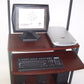 STS7801 32" Rolling Compact Computer Desk with Printer Shelf - Dark Cherry