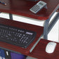 STS7801 32" Rolling Compact Computer Desk with Printer Shelf - Dark Cherry