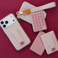 Blushing Gingham Wrist Lanyard