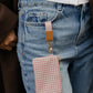 Blushing Gingham Wrist Lanyard