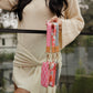 Bubblegum Check Wrist Lanyard