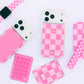 Bubblegum Check Wrist Lanyard