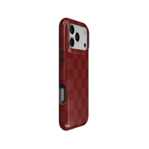 Maroon Check | Burgundy Checkerboard iPhone Case