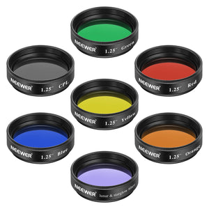 NEEWER 1.25" Telescope Moon Filter CPL Filter & 5 Color Filters - Techable