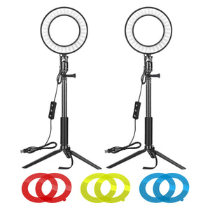 NEEWER 2-Pack 6-inch Dimmable LED Ring Light