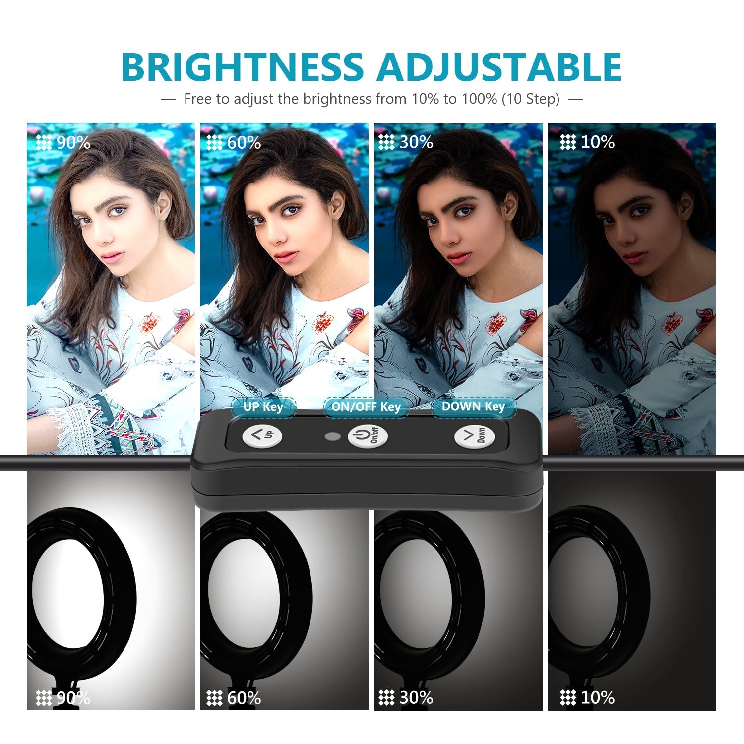 NEEWER 2-Pack 6-inch Dimmable LED Ring Light - Techable