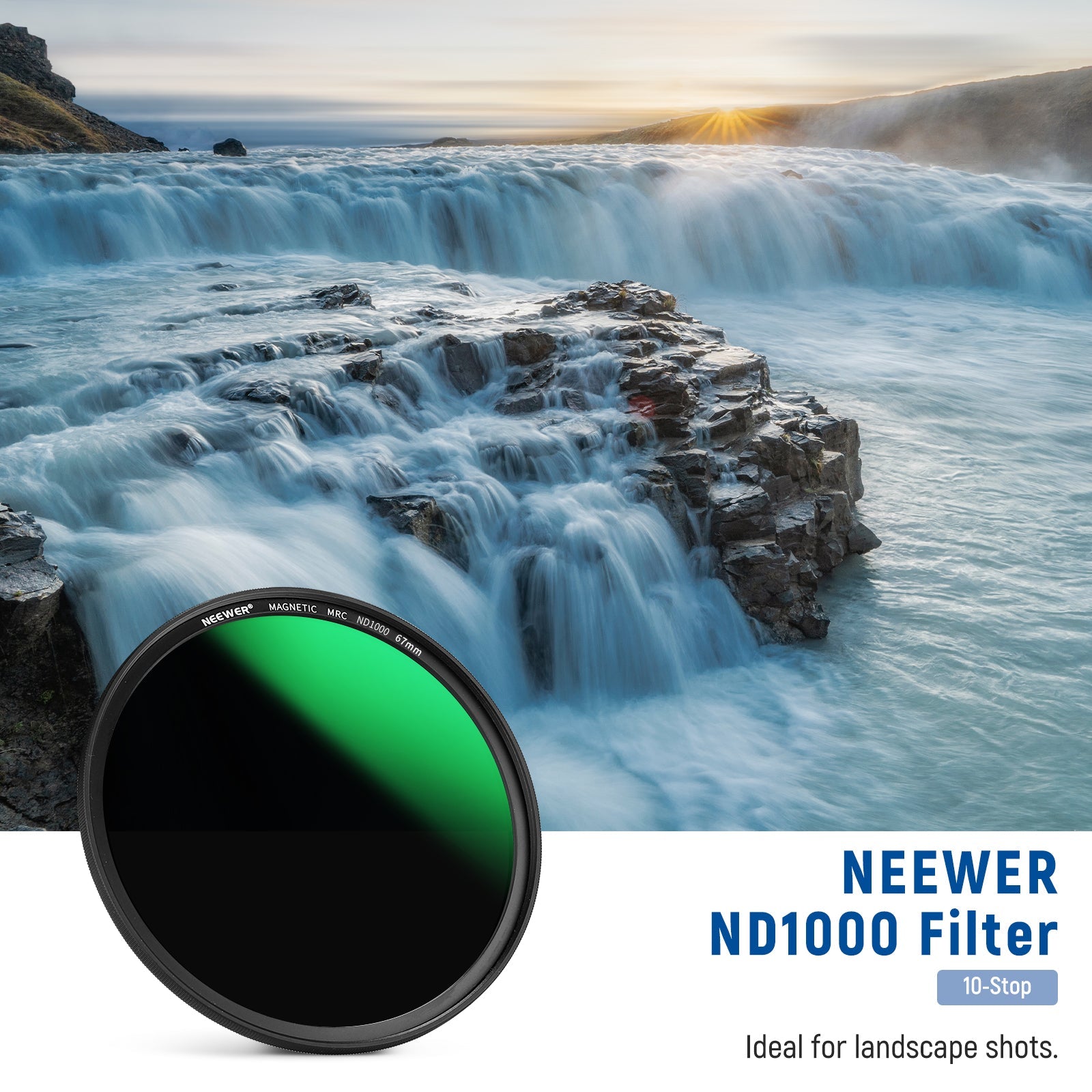 NEEWER 3-in-1 ND1000 Magnetic ND Lens Filter Kit (10 stops) - Techable