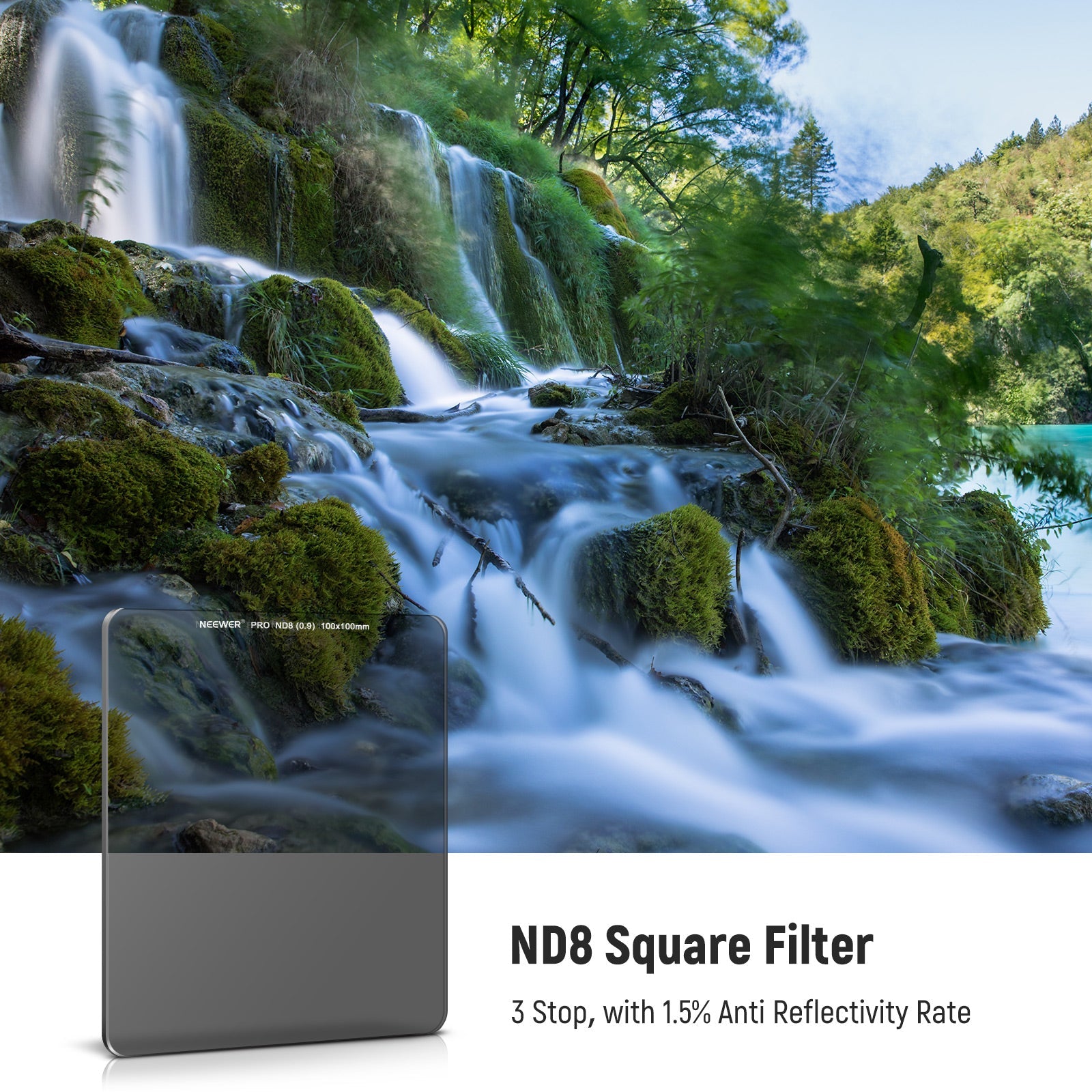 NEEWER 100 x 100mm ND8 Square ND Filter - Techable