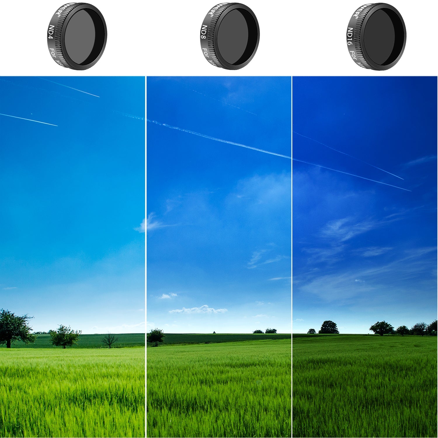 NEEWER 3 Pieces Pro ND Filter Kit For DJI Mavic Air Drone - Techable