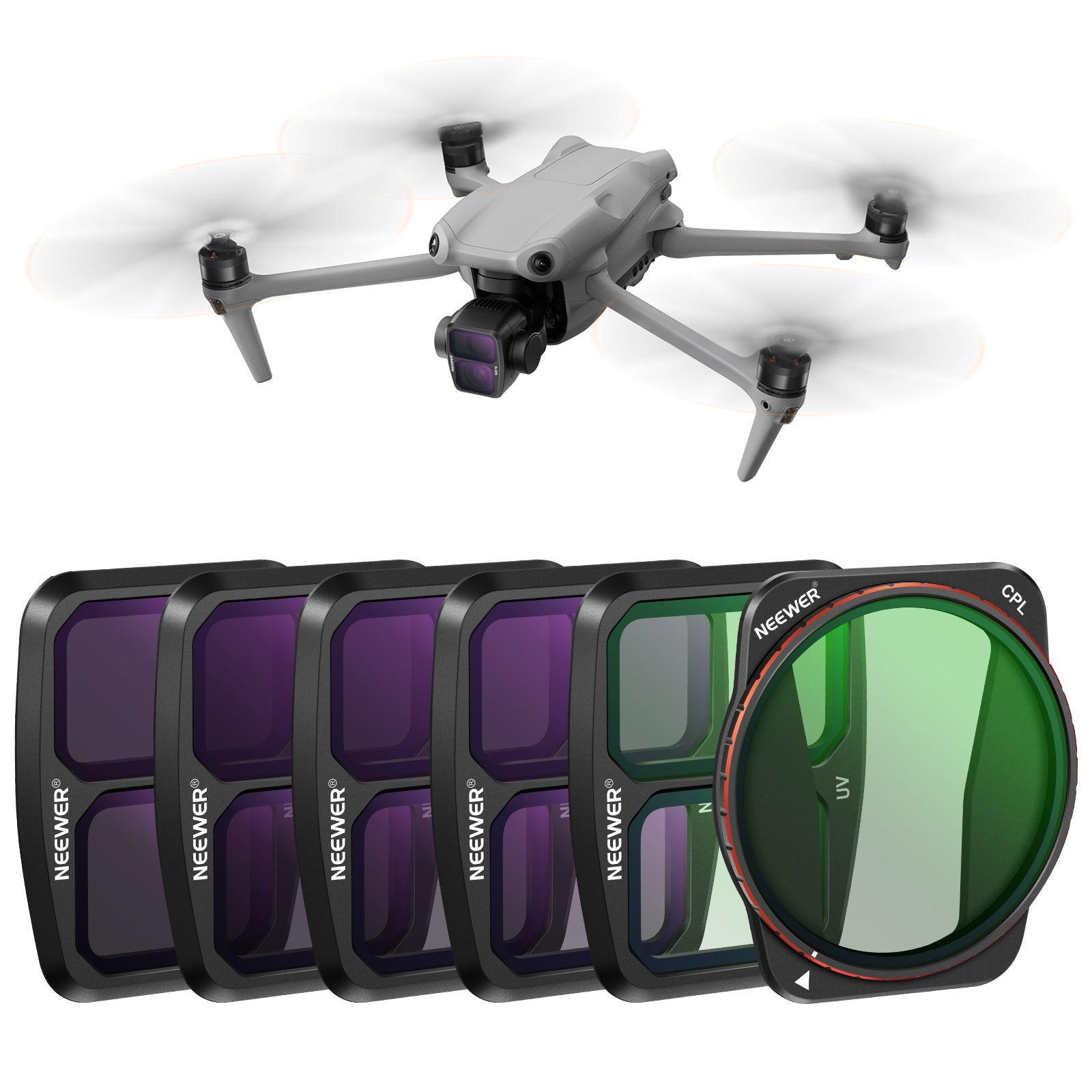 NEEWER 6 Pack ND CPL UV Filter Set for DJI Air 3 - Techable