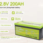 12V 200Ah LiFePO4 Deep Cycle Lithium Battery