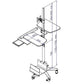 DVC04-F Rolling Pole Computer Workstation - Sit to Stand - Height Adjustable