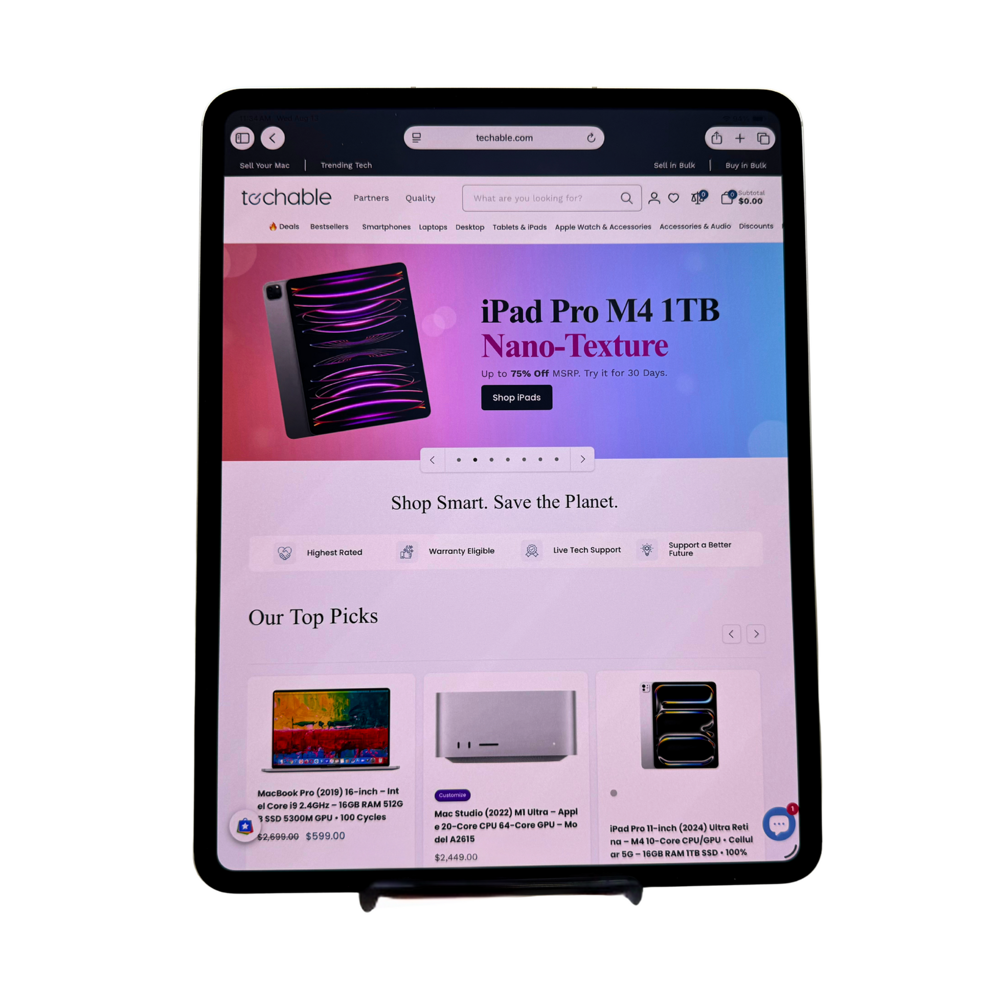 2024 iPad Pro 11″ M4 Cellular – Nano‑Texture, 1‑2 TB | Techable 2024 iPad Pro 11″ M4 Cellular – Nano‑Texture, 1‑2 TB | Techable