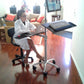 DVC04-BYO Portable Computer Pole Stand - (Pole with caster base alone) - Build Your Own Computer Desk or Medical Pole