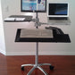 DVC04-F Rolling Pole Computer Workstation - Sit to Stand - Height Adjustable