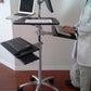 DVC04-F Rolling Pole Computer Workstation - Sit to Stand - Height Adjustable