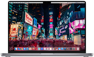 2021 & 2023 Apple MacBook Pro 16-inch M1 M2 Front Time Square Space Gray | Techable