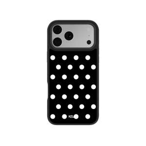 Domino Theory | Black and White Polka Dot iPhone Case