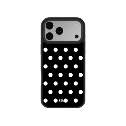 Domino Theory | Black and White Polka Dot iPhone Case