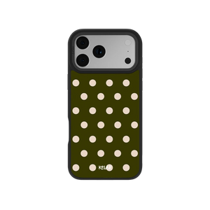 Urban Sage | Olive Polka Dot iPhone Case