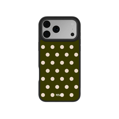Urban Sage | Olive Polka Dot iPhone Case