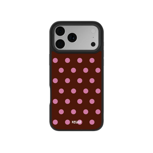 Velvet Pop | Burgundy Polka Dot iPhone Case