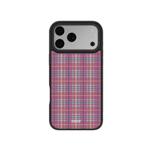 Mullberry Hue | Mauve & Teal Plaid iPhone Case