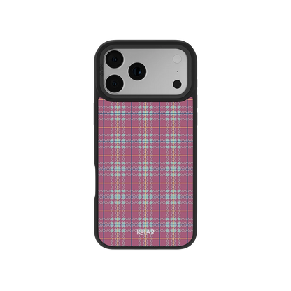 Mullberry Hue | Mauve & Teal Plaid iPhone Case