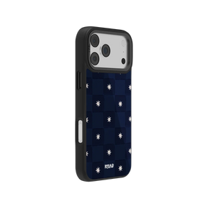 Celestial Check | Navy Checkered iPhone Case