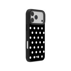 Domino Theory | Black and White Polka Dot iPhone Case