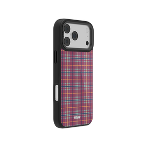Mullberry Hue | Mauve & Teal Plaid iPhone Case