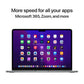 MacBook Air (2022) 13-inch – Apple M2 8-Core CPU • 8-Core GPU – 8GB RAM 256GB SSD – 24 Cycles