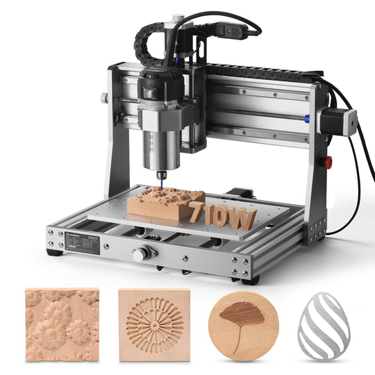 3020-PRO Ultra Desktop CNC Router, 710W Spindle for Metal Carving and Cutting