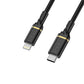 OtterBox Lightning to USB-C Cable Fast Charge 1M/3.3F - Black Shimmer (New)