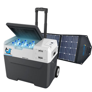 LiONCooler Combo, X40A Portable Solar Fridge/Freezer (42 Quarts) and 90W Solar Panel