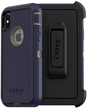 OtterBox DEFENDER SERIES Case & Holster for iPhone X / XS (ONLY) - Dark Lake Blue (Certified Refurbished) - Techable