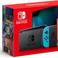 Nintendo Switch with Neon Blue and Neon Red Joy‑Con