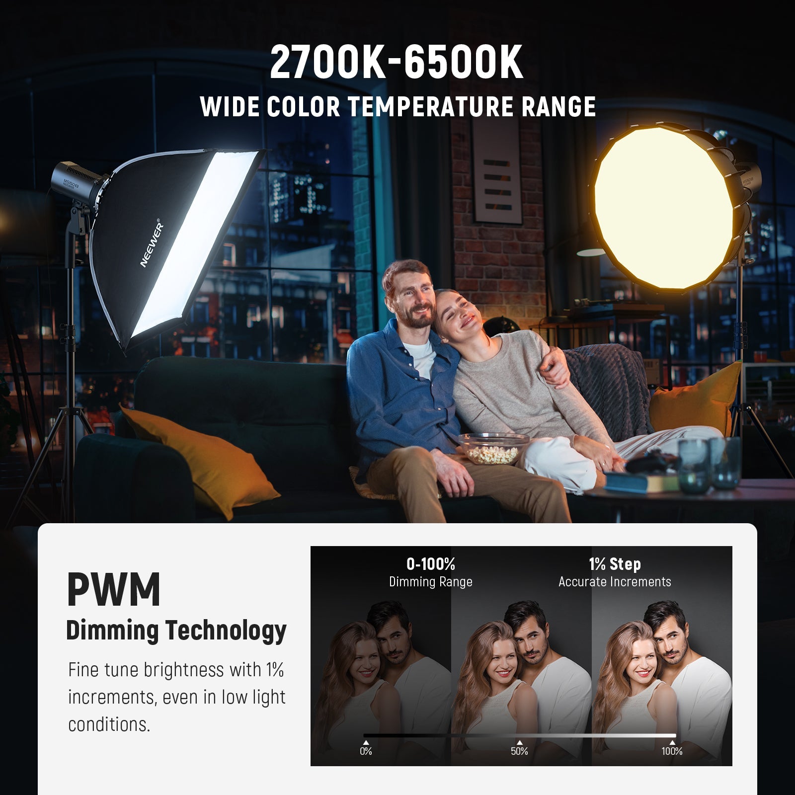 NEEWER MS150B 130W Bi-Color LED Video Light - Techable