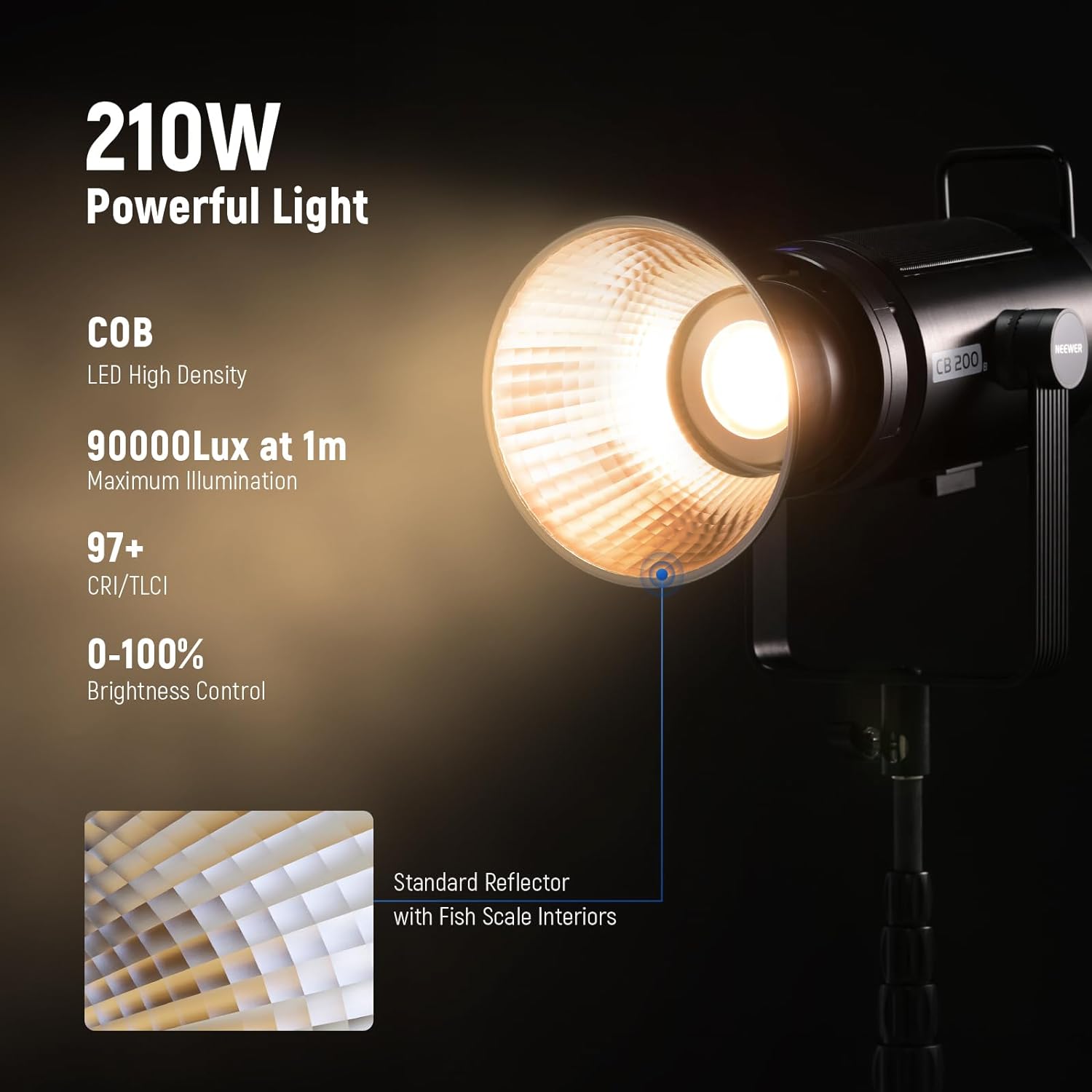 NEEWER CB200B Bi-Color 210W LED Video Light - Techable