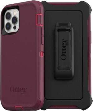 OtterBox DEFENDER SERIES Case & Holster for Apple iPhone 12/12 Pro - Berry Potion (Certified Refurbished) - Techable