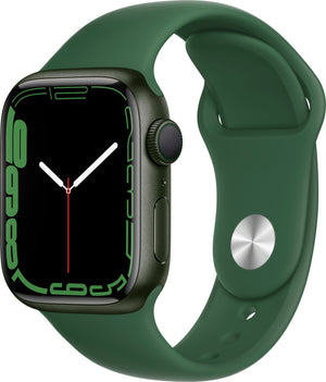 Apple Watch Series 7 (GPS) 41MM Green Aluminum Case Clover Sport Band (Refurbished)