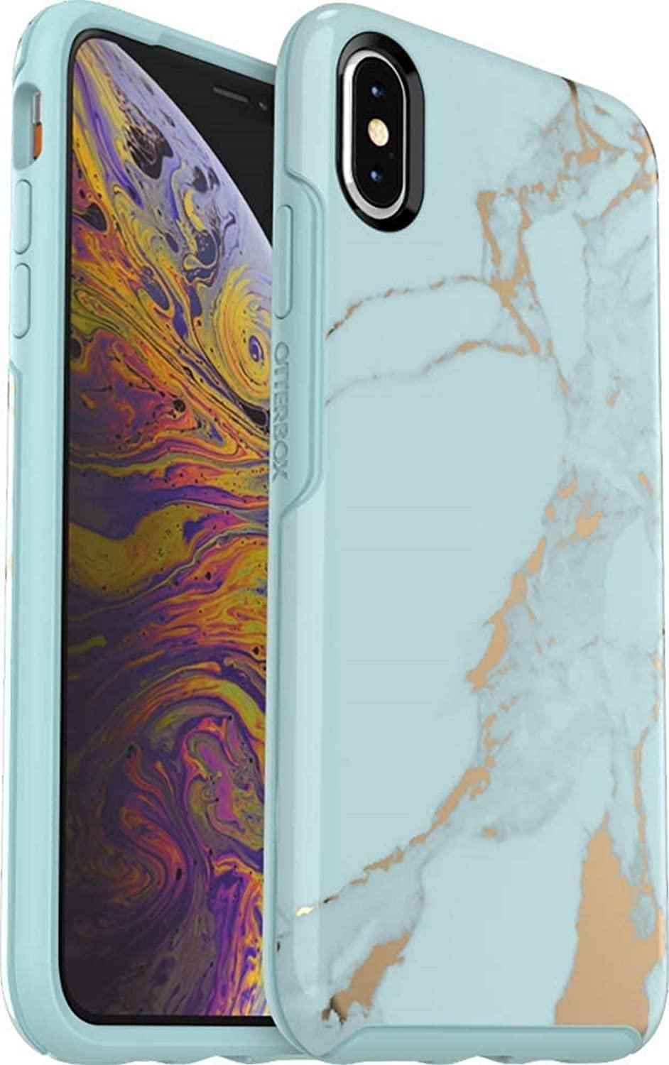 OtterBox SYMMETRY SERIES Case for Apple iPhone XS Max - Teal Marble (Certified Refurbished) - Techable