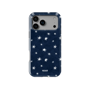 Starglimmer | Deep Blue Hand-Drawn Celestial Star iPhone Case