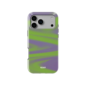 Purple Haze | Y2K Neon Green Abstract Wave iPhone Case