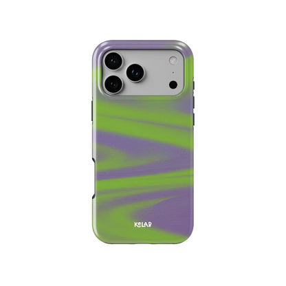 Purple Haze | Y2K Neon Green Abstract Wave iPhone Case