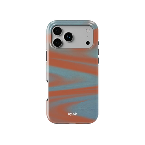 Aalto | Y2K Orange Abstract Wave iPhone Case