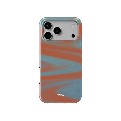 Aalto | Y2K Orange Abstract Wave iPhone Case