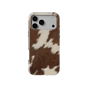 Rodeo Drive | Brown & White Cow Print iPhone Case